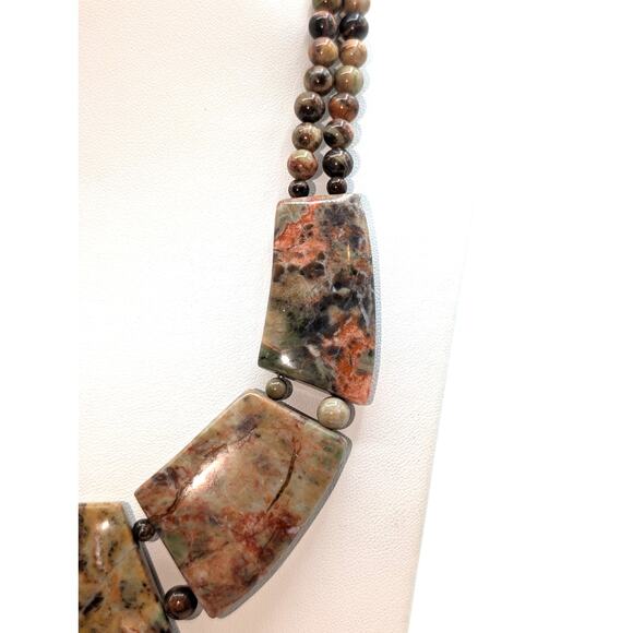 Desert Rose Trading 925 Sterling Silver Volcanic Quartzite Necklace - 114.8g - Picture 5 of 8